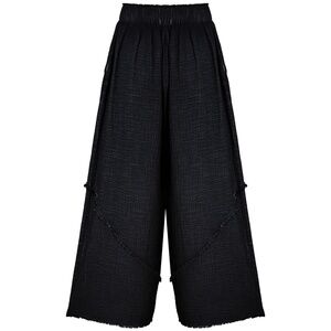 Simpuna Crinkle Black Wide Leg Pants